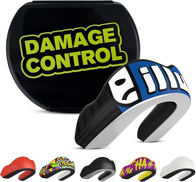 DAMAGE CONTROL Extreme Impact Mouth Guard – Sports Mouthguard for Boxing, MMA, BJJ, Hockey, Rugby, Lacrosse, & More – Mouthpiece for Teeth & Jaw Protection (Adult, Ill Will EI)