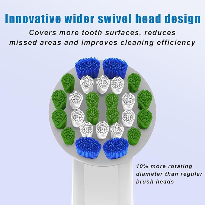 Replacement Toothbrush Heads Compatible with Oral B Braun, 12 Pack Professional Electric Toothbrush Heads Compatible with Oral B Pro 1000, 500, Smart 1500