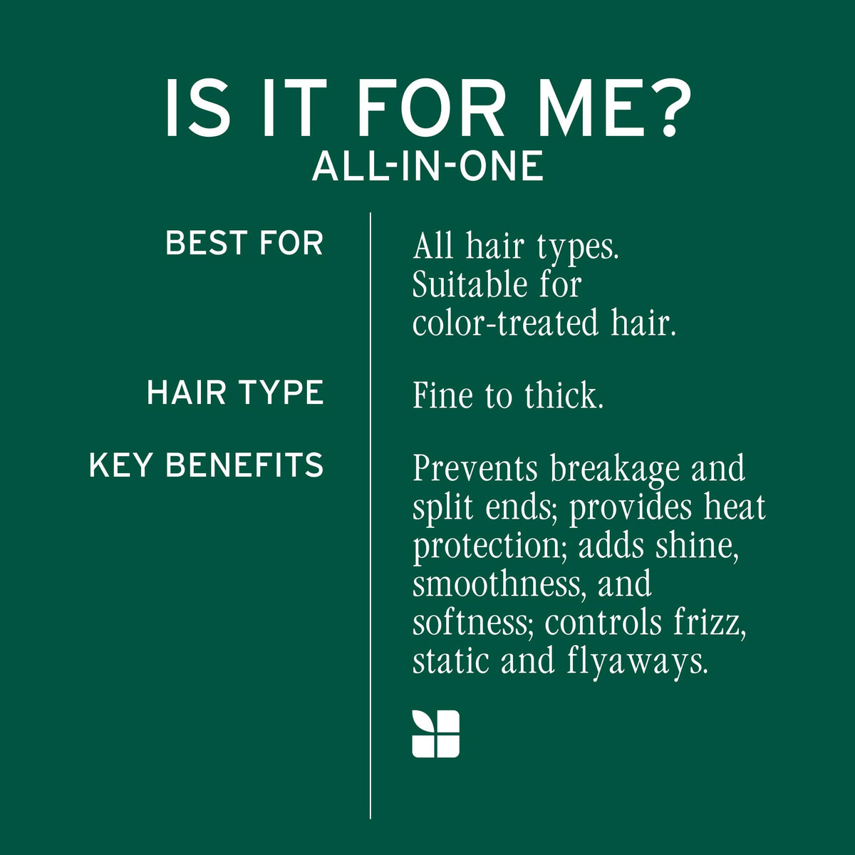 Biolage All-In-One Multi-Benefit Spray - Leave-In Treatment, Heat Protectant, Shine, Frizz Control, For All Hair Types, Coconut Oil, Vegan & Paraben-Free, 1 Fl Oz, Packaging may vary