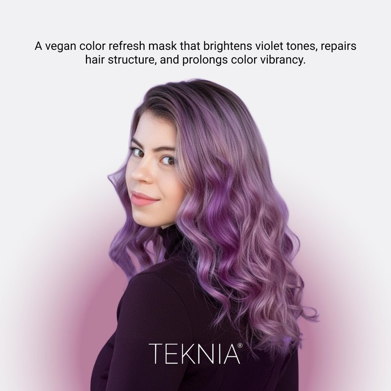 LAKMÉ Teknia Violet Lavender Color Refresh Hair Mask, Color Depositing Conditioner for Purple Hair, 33.9 Fl Oz