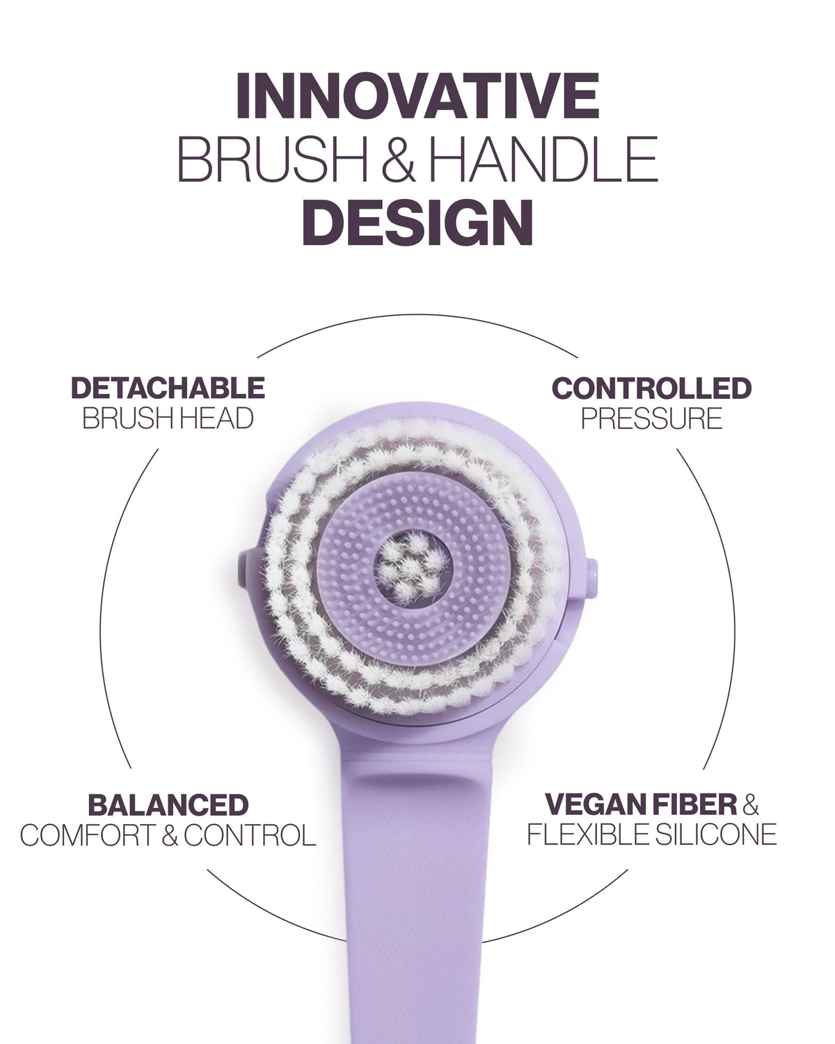 Anisa Beauty Cleansing Brush | Gentle Facial Exfoliator with Soft Synthetic Fibers & Flexible Silicone for Deep Cleansing | Vegan & Cruelty-Free