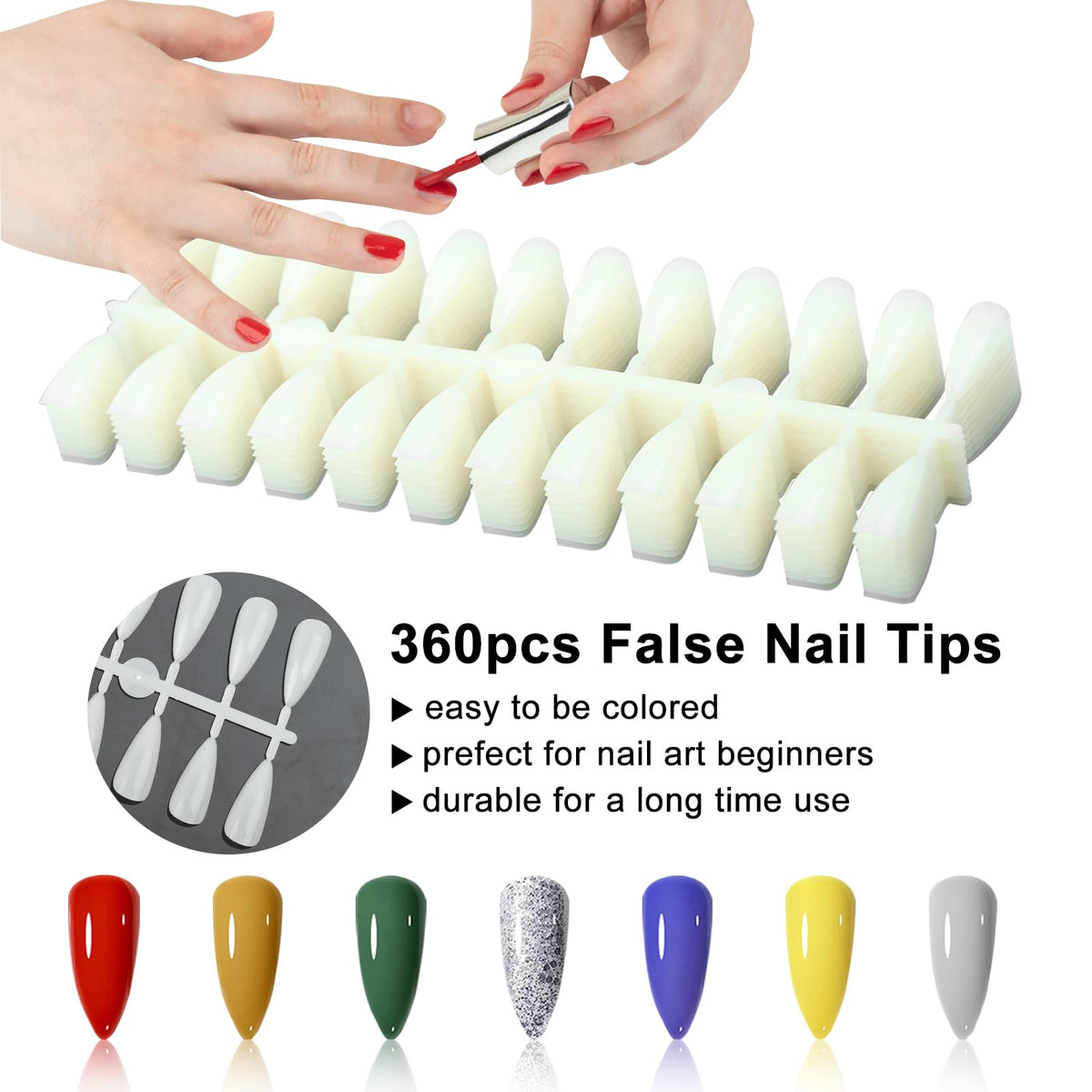 C12rtive 320 Nail Swatch Book,Professional Nail Polish Chart Book with 360 Practice Tips & 1-400 Number Labels, Pre-Numbered Slots,Perfect for Salons and Home Use(Marble)