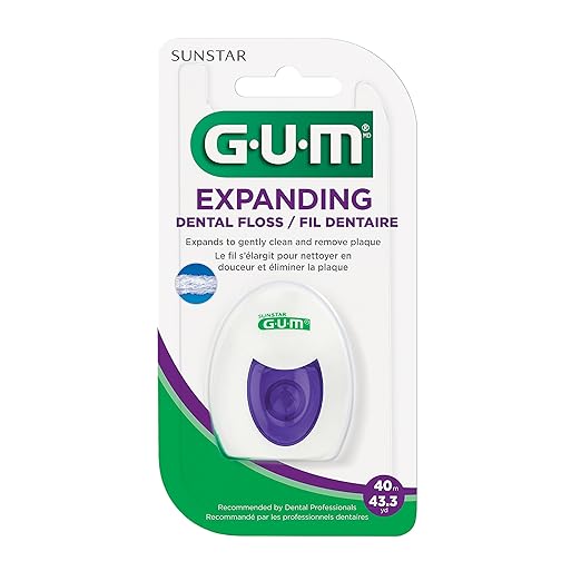 GUM Deep Clean Expanding Dental Floss - Waxed Woven Floss - Effective Plaque Removal for Tight Teeth - Unflavored (Pack of 2)