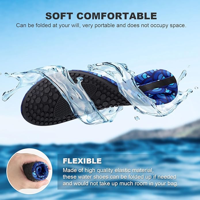 Water Shoes for Women Men Quick-Dry Aqua Socks Swim Beach Barefoot Yoga Exercise Wear Sport Accessories Pool Camping Must Haves Adult Youth Size