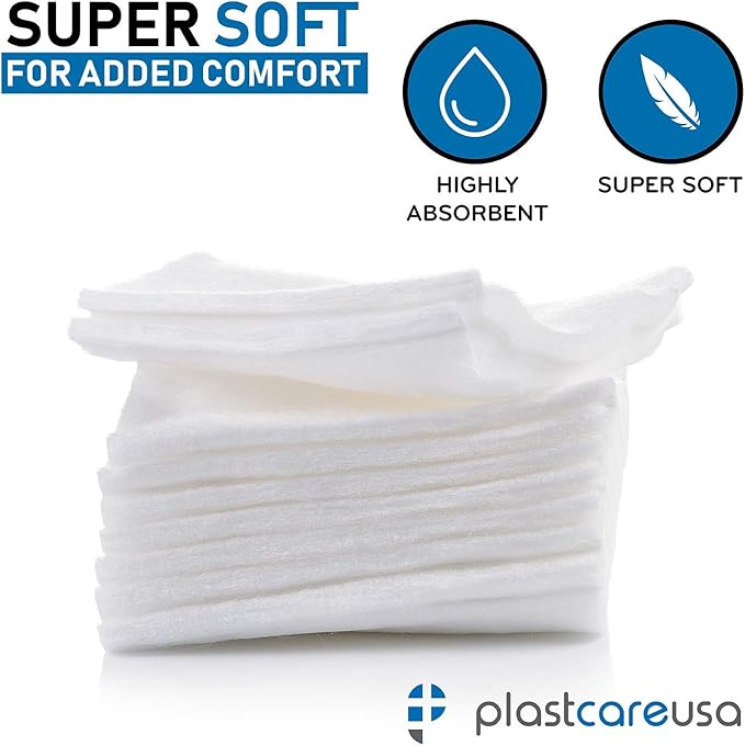 200 Gauze Pads 2x2 - Soft 4-Ply Non Woven Gauze Sponges - Non Sterile Dental Gauze & Esthetic Wipes - All Purpose Medical Gauze Squares for First Aid, Surgical, Wound Dressing
