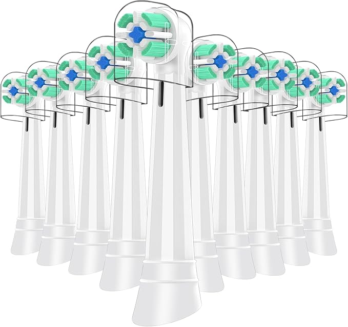 IO Replacement Heads Compatible with Oral B iO 2 3 4 5 6 7 8 9 10 Series Electric Toothbrush, 8 Pcs iO Brush Heads Compatible with Oral B for Teeth Clean & Gums Care (White)
