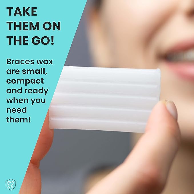 Fresh Knight Braces Wax. Dental Wax for Braces & Aligners - Premium Orthodontic Strips Food Grade (Multicolor)