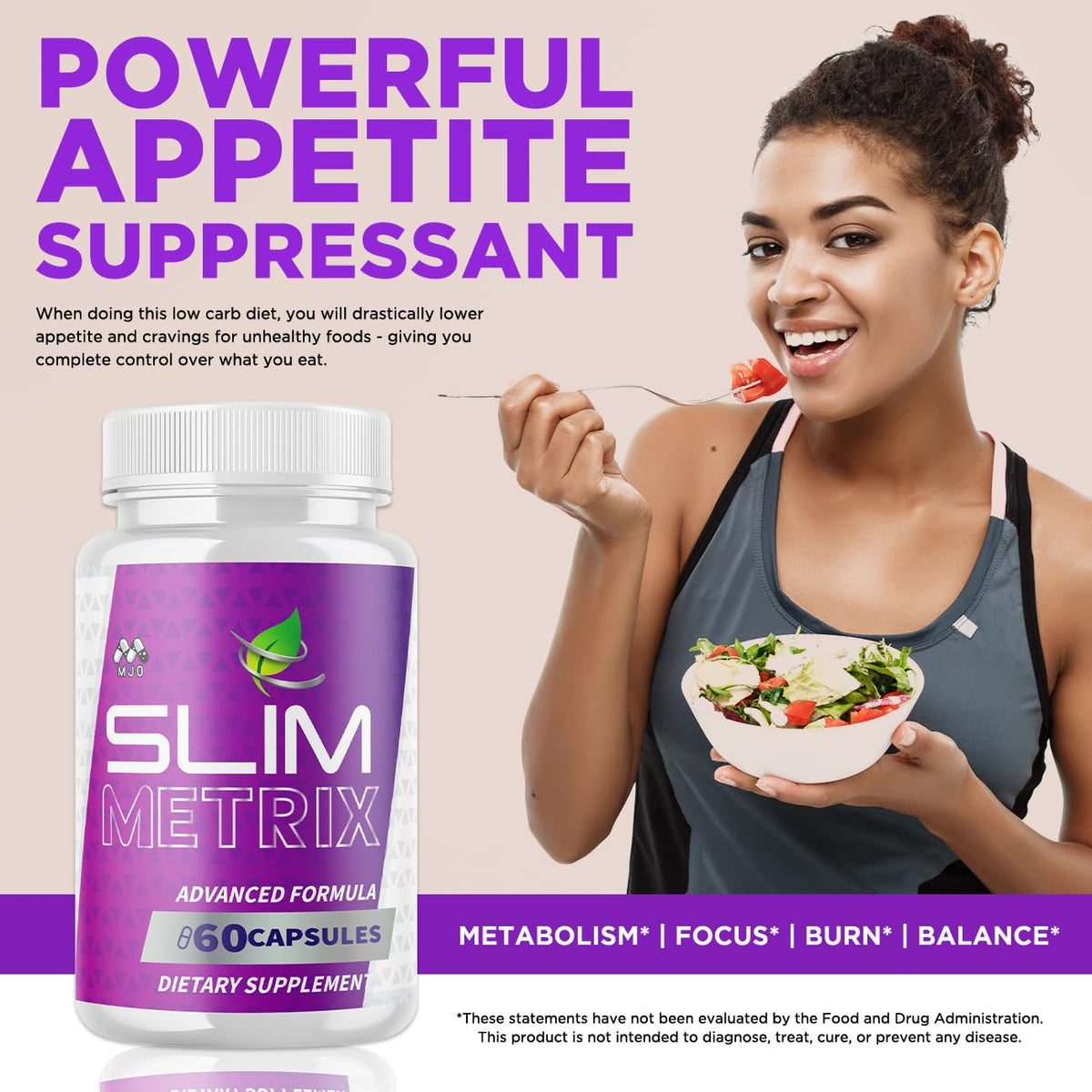 Slim Metrix Capsules, Official Slim Metrix Pills with All Natural Ingredients, Advanced Weight Management and Wellness Support Supplement,Maximum Strength Healthy Lifestyle Vitamin Pills (60 Capsules)