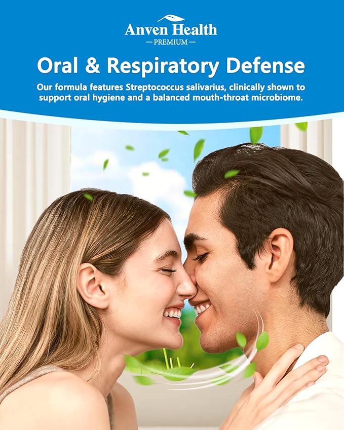 Oral Probiotics Lozenges for Mouth Bad Breath & Gum Repair - Mineral Fusion with Zinc + Calcium for Dry Mouth Relief, Enamel Shield, Mint Flavor with Xylitol - 90 Lozenges, Sugar-free