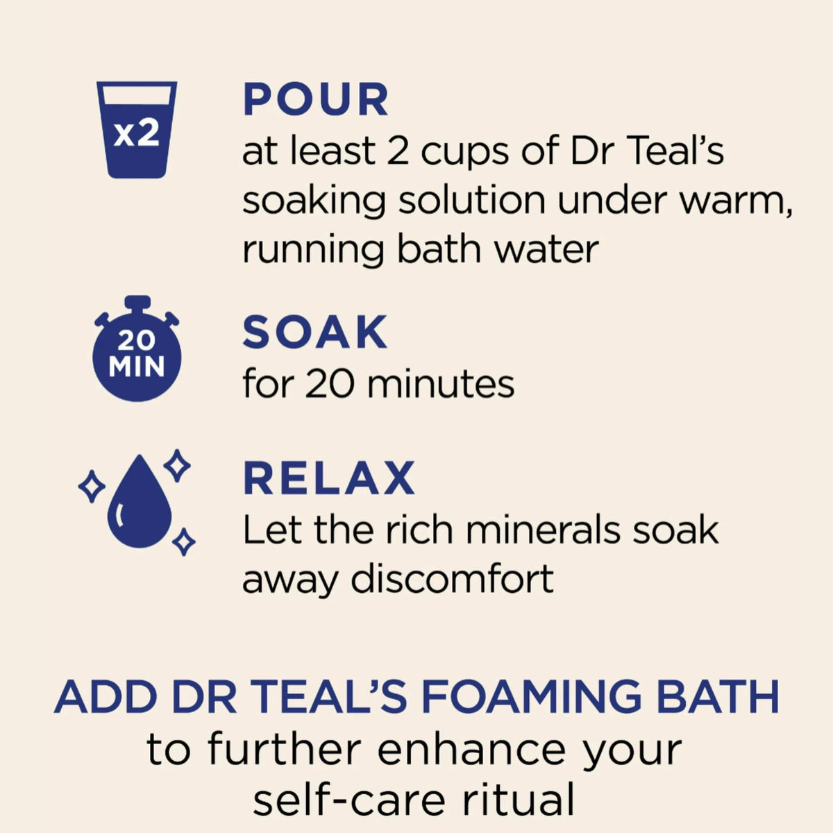 Dr Teal's Cozy Vanilla Season Comfort Pure Epsom Salt Soak and Cozy Vanilla Season Foaming Bath Duo Pack