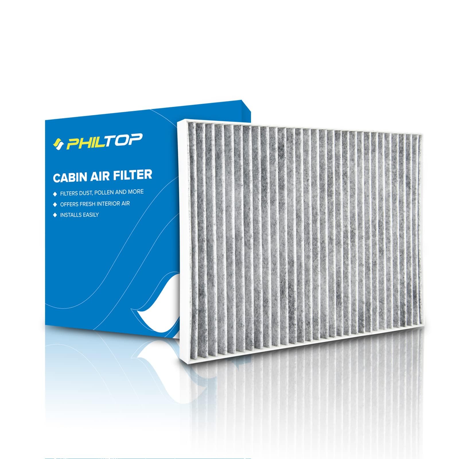 PHILTOP Cabin Air Filter, ACF006 (CF10709) Replacement for Accent, Tucson, Genesis Coupe, Rio, Sportage, Forte Cabin Filter, Inc