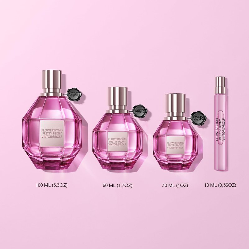 Viktor&Rolf - Flowerbomb Pretty Peony - Floral & Fruity Perfume for Women - With Strawberry, Peony, & Soft Musks - 0.3 Fl Oz Travel Size