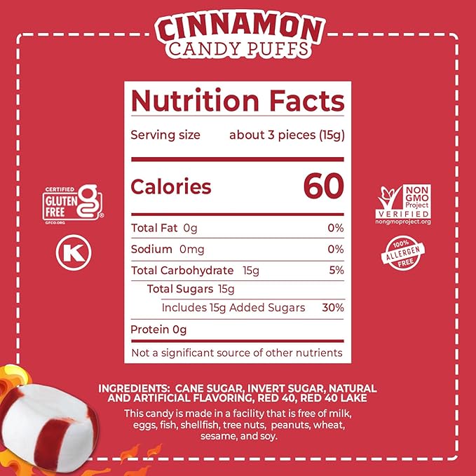Red Bird Cinnamon Candy, Individually Wrapped, Gluten Free Breath Mints, 22 oz