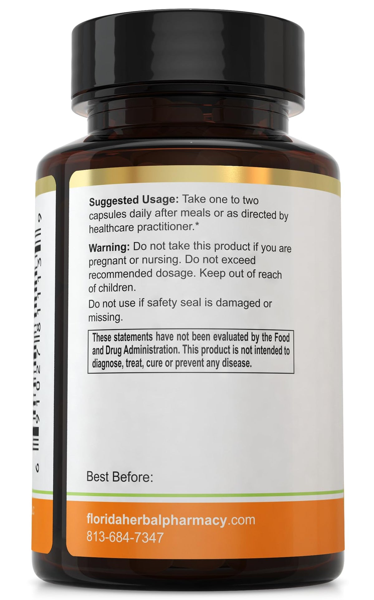 Florida Herbal Pharmacy Apricot Supplement Capsules 10:1 (120 Capsules) 500 mg per Capsule, 1000 mg Serving