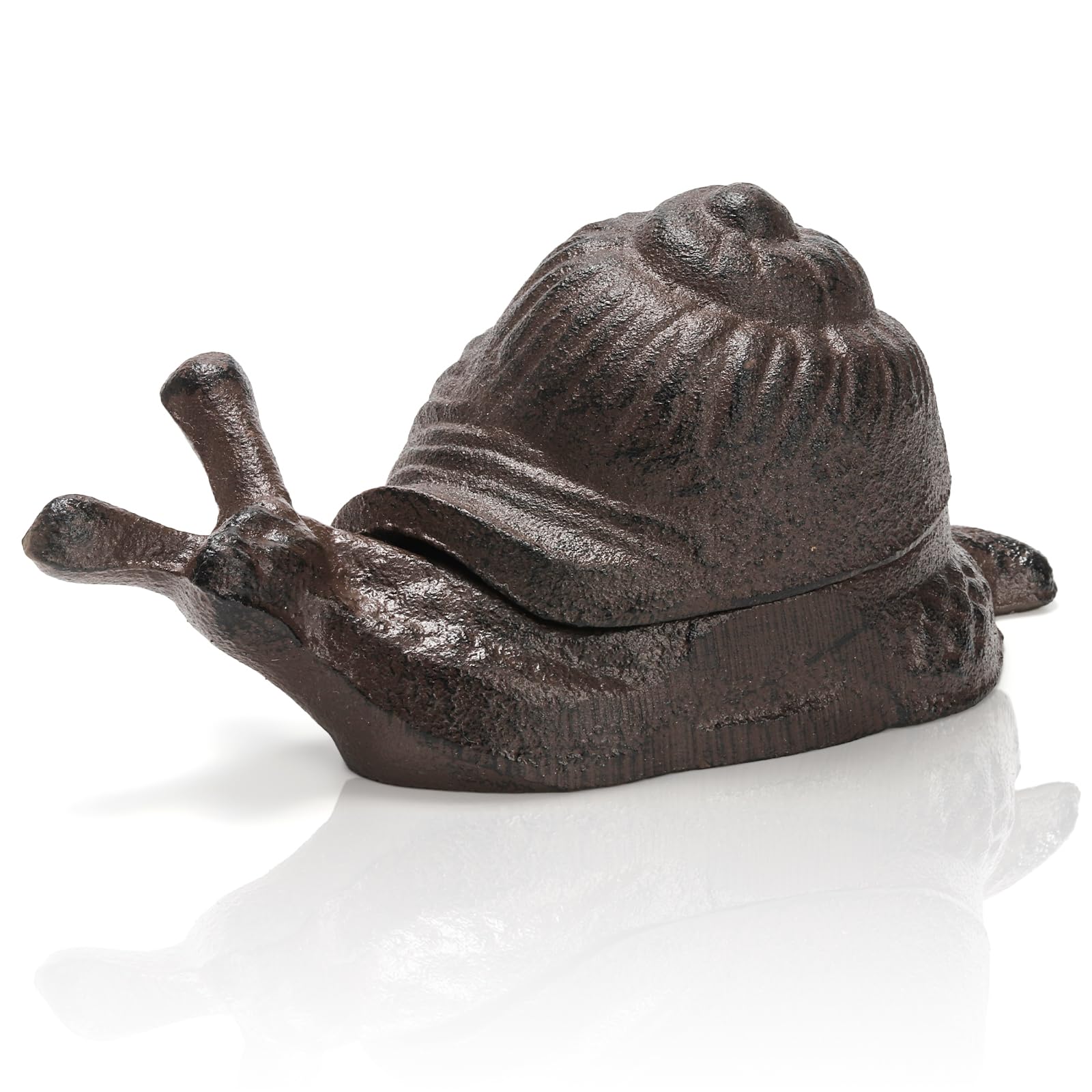 Pumtus Cast Iron Key Hider, Snail Hide-a-Key Holder, Outside Spare Key Hider Figurine, Small Snail Garden Statues Ornament, Decorative Jewelry Trinkets Box for Ear Studs Rings Paper Clips