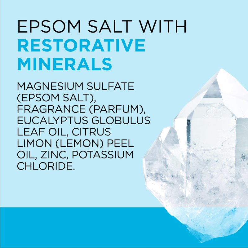 Dr Teal's Epsom Salt Restorative Minerals Soak with Magnesium, Potassium, Zinc & Eucalyptus Essential Oils, 3 lbs (Pack of 4)