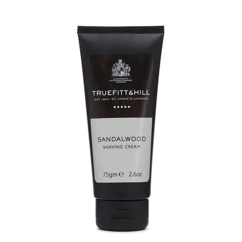 Truefitt & Hill Sandalwood Shaving Cream Tube for Men, Fresh Classic scent, 2.6 oz.