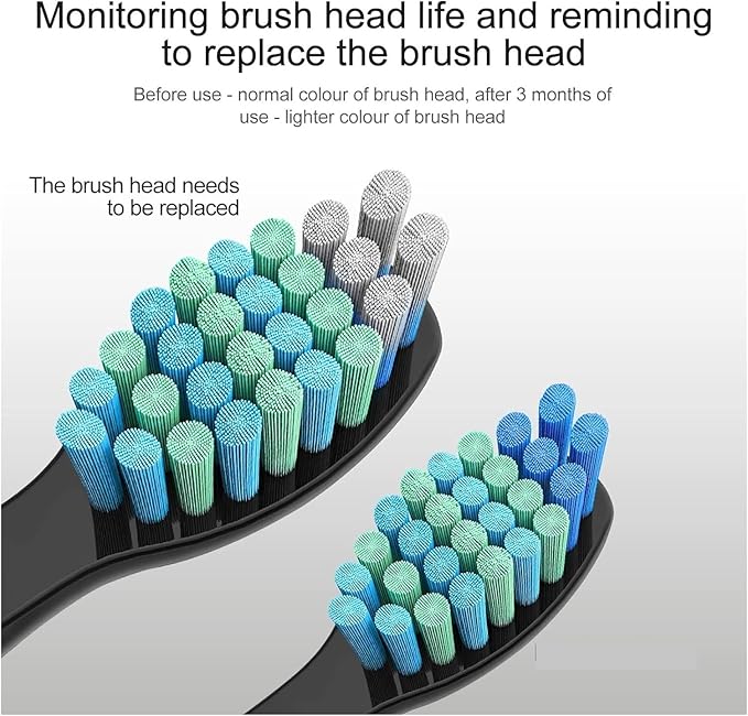 5/10 Pcs Replacement Brush Heads, Compatibility for Seago ，Fairywill Electric Toothbrush Head Refill Tooth Clean(5pcs Black)