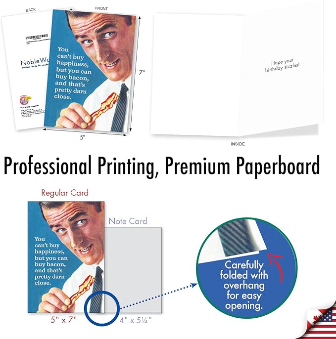 NobleWorks Assortment Pack of 3 Funny Birthday Greeting Cards with Envelopes (3 Designs, 1 Each) Guy Humor VC8100BDG-C1x3