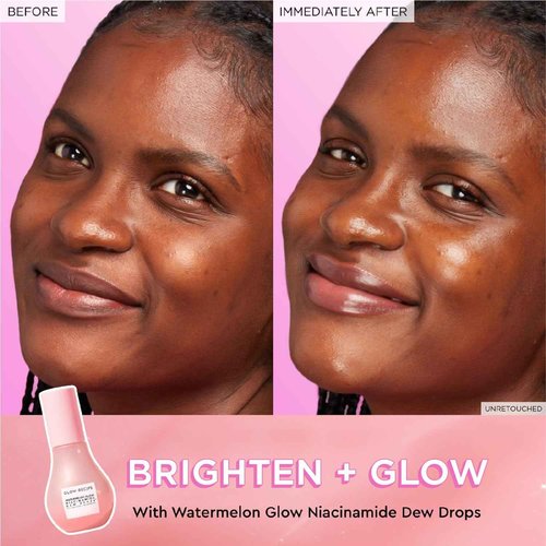 Glow Recipe Niacinamide Hue Drops Tinted Serum to Bronze, Brighten & Hydrate + Watermelon Facial Serum for Uneven Skin & Dark Spots (40ml/ea)