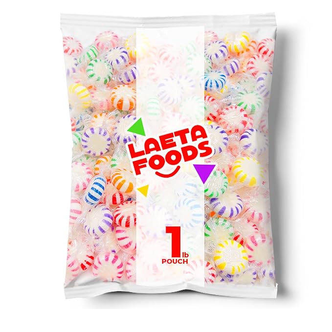 Fruit Starlights Hard Candy Assortment | 1 Pound Bag - Approx. 85 Count | Individually Wrapped Hard Candy | Assorted Flavors | Starlight Fruit Candies