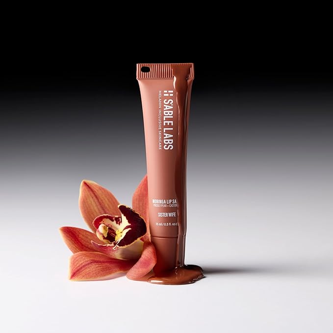 S'ABLE Labs - Moringa Lip Salve | Deeply Moisturize, Soften, Improve Lip Appearance | Prickly Pear + Castor Oil | Melanin-Inclusive Skincare (Sister Wife; 15 mL | 0.5 fl oz)
