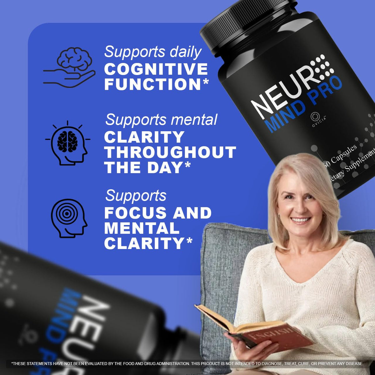 (3 Pack) Neuro Mind Pro - Neuro MindPro Capsules Advanced Formula, NeuroMindPro Original Premium Pills All Natural Daily Support for Overall Health & Wellness Reviews, 180 Capsules for 3 Months