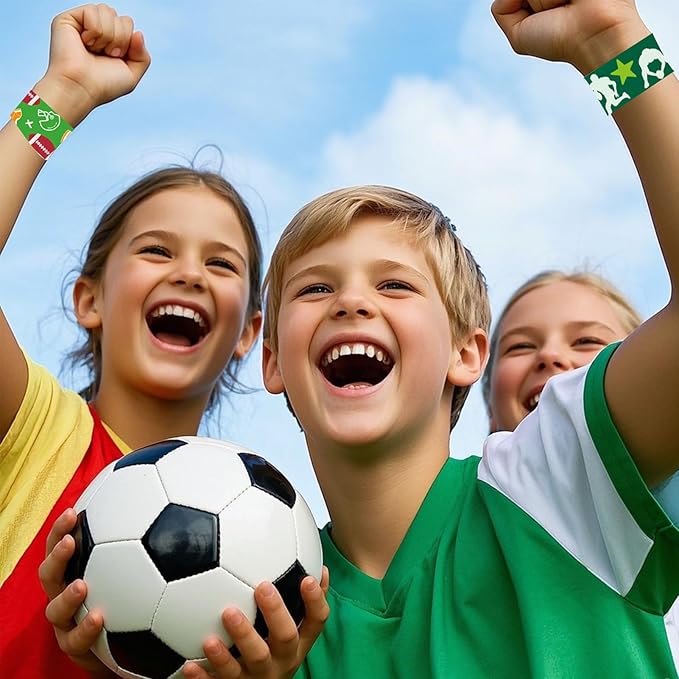 36 PCS Football Slap Bracelets Party Favors, Football Sports Bracelets for Kids Sports Themed Birthday Party Supplies Decorations Snap Bracelet Wristband for Boys