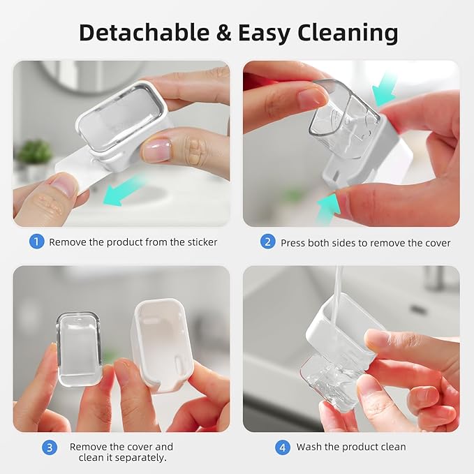 Travel Toothbrush Head Cover 2PCS, Electric Toothbrush Covers Caps, Ventilated Toothbrush Protectors Caps for Travel, Camping, Bathroom, Business, Clear