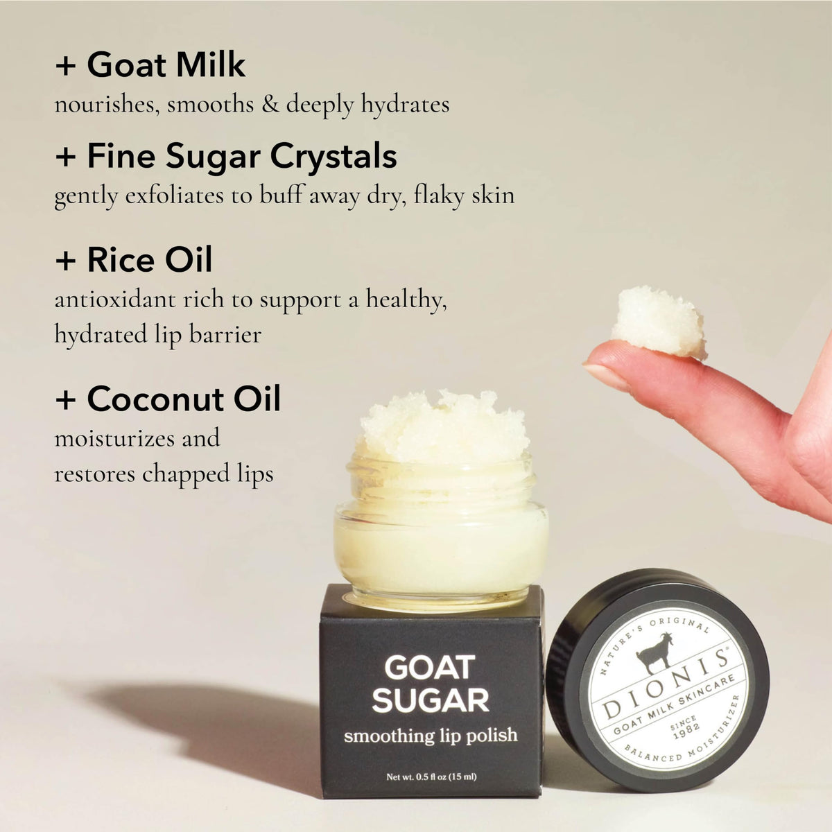 Dionis Goat Milk Exfoliating Lip Polish & Hydrating Lip Mask – for Dry, Chapped Lips, Safe for Sensitive Skin (Pack of 2)