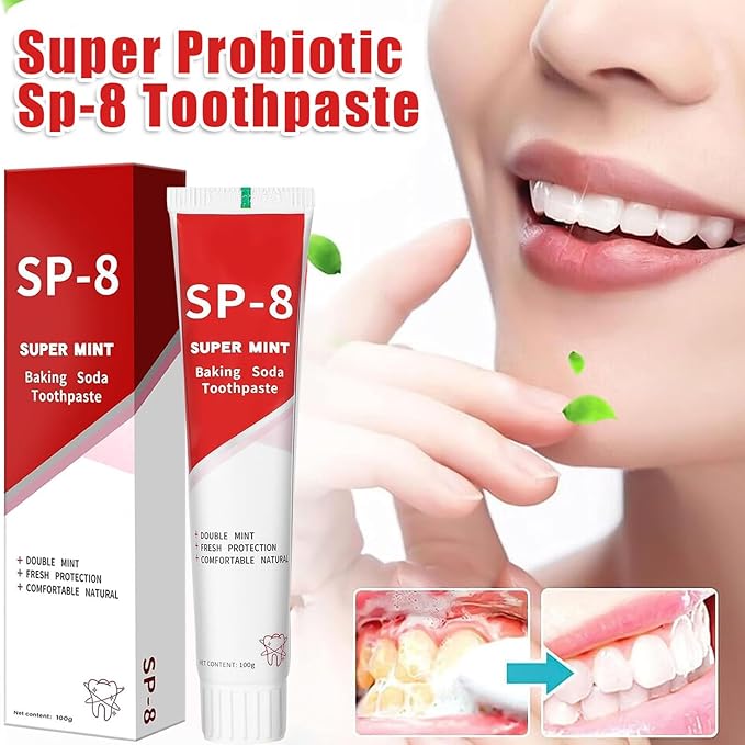 Super ProbioticSp-8 Toothpaste, Sp 8 Pasta Dental, SP-8 Toothpaste, Pasta Dental Sp-8,SP8 Probiotic Toothpaste, Deep Cleaning Care Toothpaste