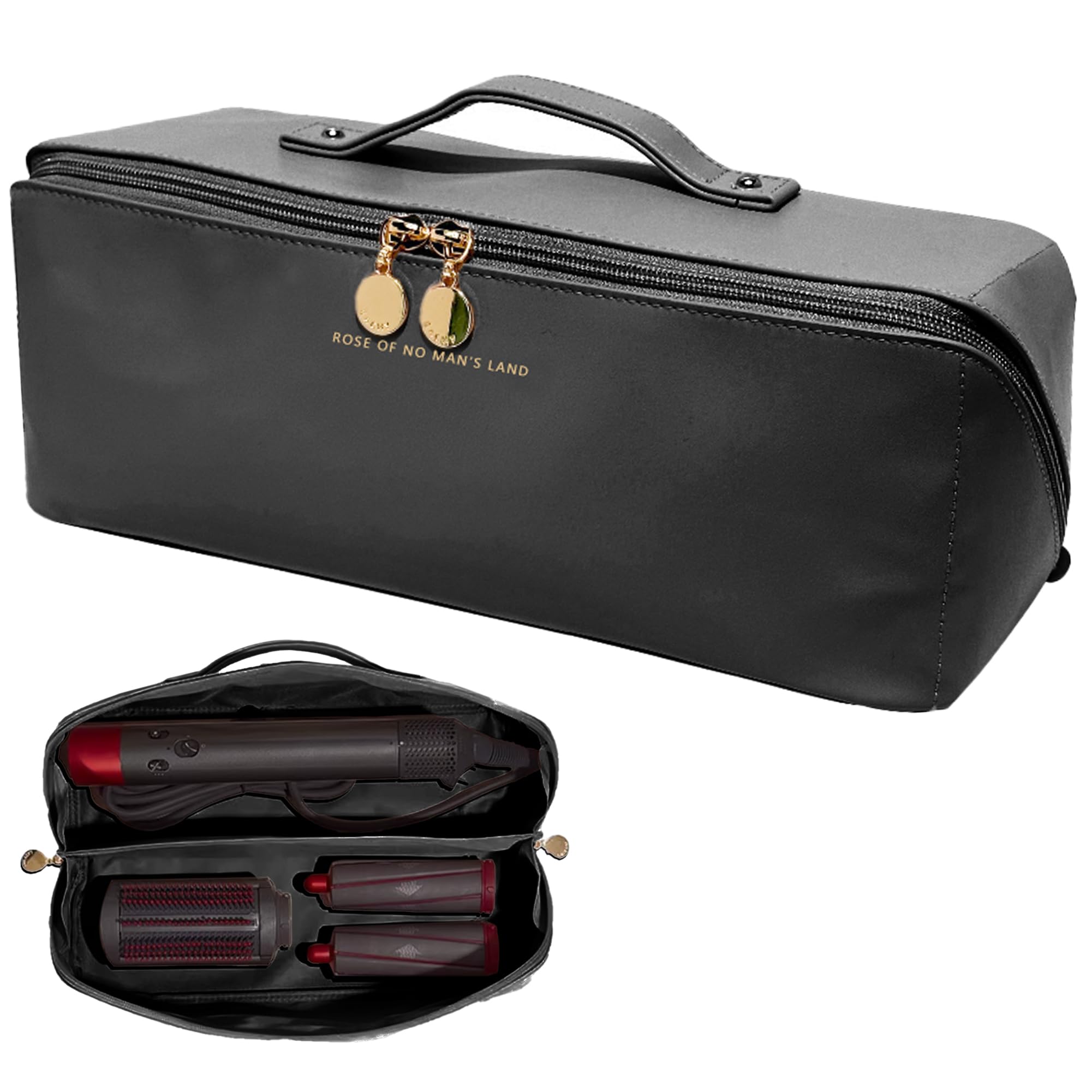 Linpr Hair Tool Travel Bag, Hair Dryer Case for Dyson Airwrap, Black