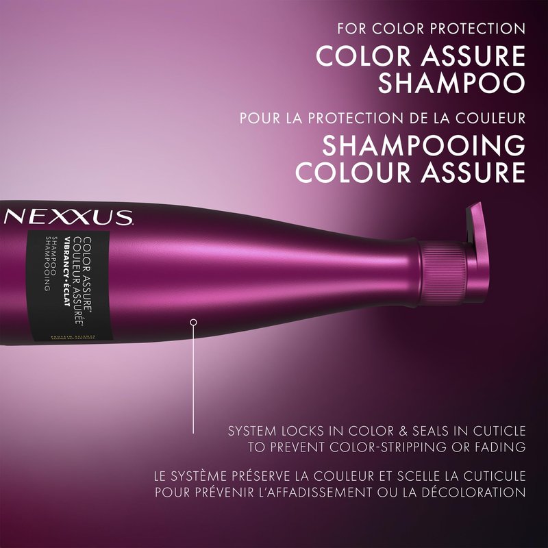 Nexxus COLOR ASSURE Shampoo for Vibrancy for Color Treated Hair Powered by CHROMABOND SEALER with Citric Acid 13.5 oz