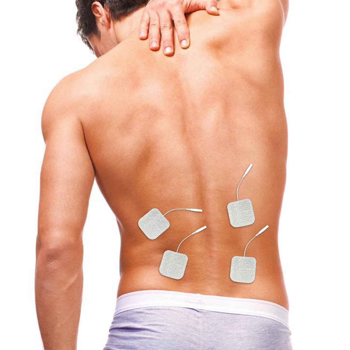 DONECO TENS Unit Pads 2"X2" 48 Pcs Replacement Pads Electrode Patches for Electrotherapy
