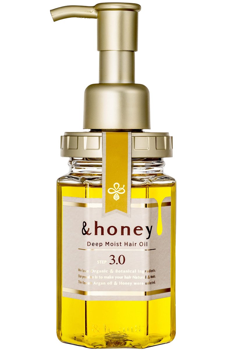 &honey Deep Moist Hair Oil, Bulgarian Damask Rose Honey, 3.4 oz (100 m)