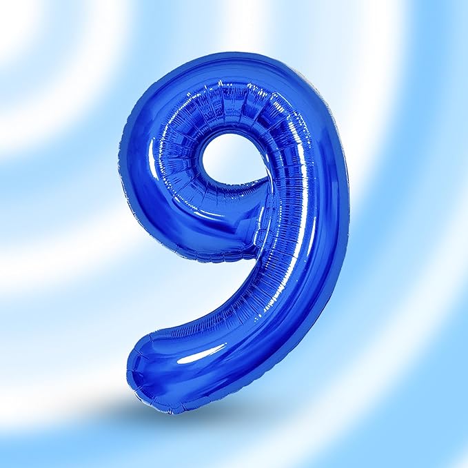 Number Balloons Navy Blue Balloons - Giant Number 10 Balloon, 10 20 30 40 50 Numbers Balloon Birthday Decorations, Blue Party Supplies for Boy Men