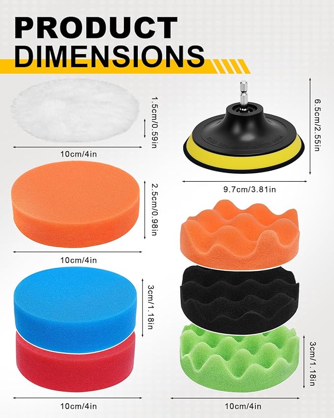 Eraser Wheel, Decal Removal Tool, Adhesive Remover Wheel for Automotive Car Sticker, Vinyl, Rv, with Plastic Razor Blades Scraper Tool, Serrated & Solid Eraser Wheel and Polishing Pads -17 Pcs
