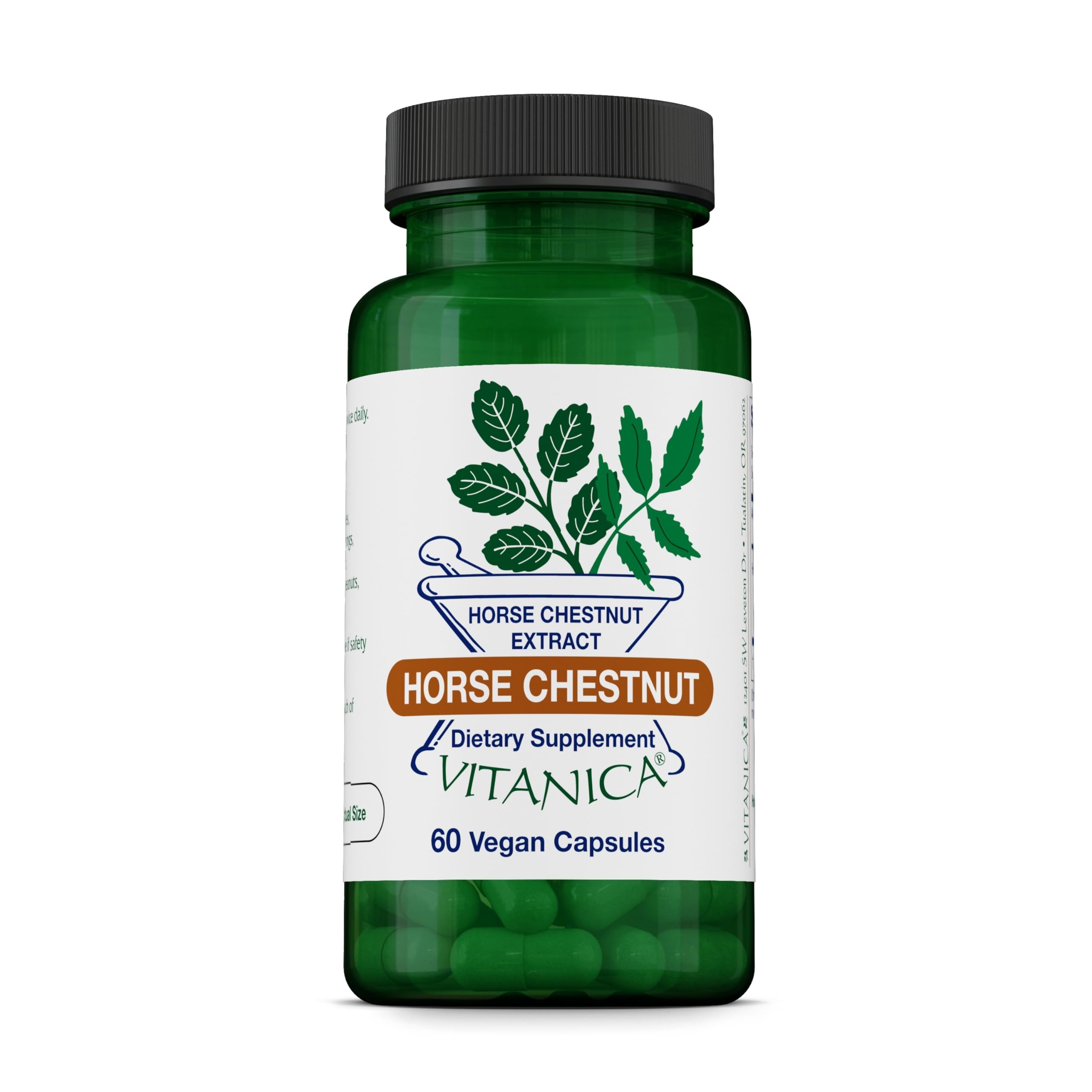Vitanica Horse Chestnut - Vein Health Support Supplement - Leg & Lower Body Circulation Support - Vascular Health Supplement with Saponins - 60 Vegans Caps