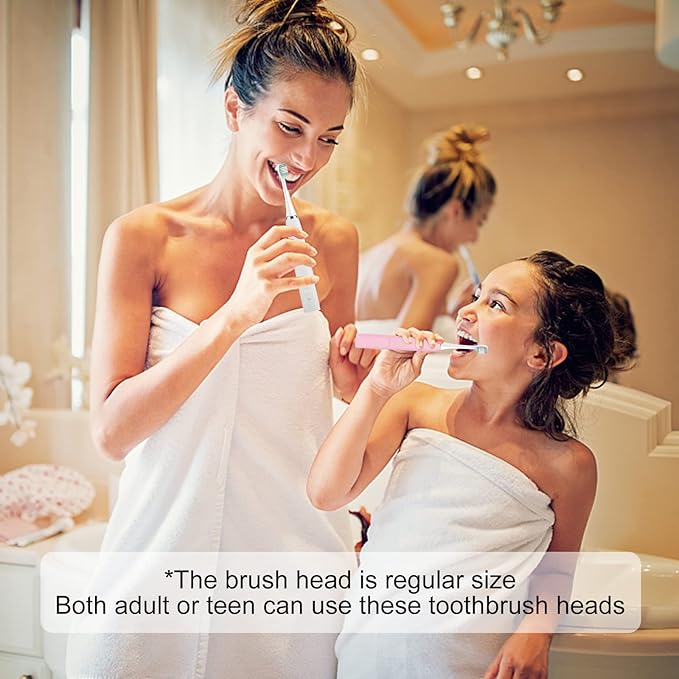 Replacement Toothbrush Heads for AquaSonic Black Series, Vibe Series, Black Series Pro,and for Duo Pro Electric Toothbrush White, Pack of 10