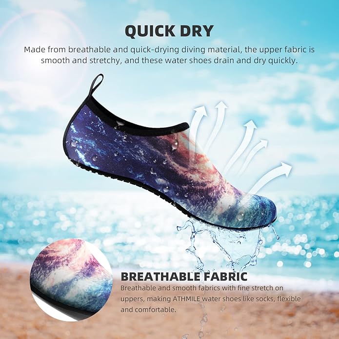 Water Shoes for Women Men Quick-Dry Aqua Socks Swim Beach Barefoot Yoga Exercise Wear Sport Accessories Pool Camping Must Haves Adult Youth Size
