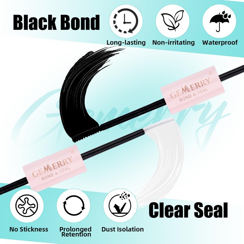 GEMERRY Lashes Clusters Kit Thick Lash Clusters 3 Styles 840Pcs Fluffy Lash Clusters Kit with Waterproof Bond and Seal Remover Tweezers for Beginners（30P+40P+50P）