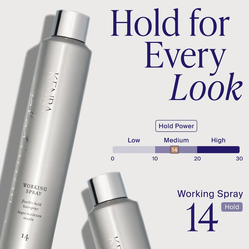 Kenra Professional Platinum Working Spray 14 50% | Flexible Hold Hairspray | Fast-Drying, Non-Sticky | Creates Volume & Texture | Leaves Hair With Frizz-Free Shine | All Hair Types | 10 oz