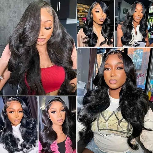 virginess 13x4 Body Wave Lace Front Wigs Human Hair Pre Plucked 180% Density HD Transparent Lace Frontal Wigs Human Hair for Women Glueless Wigs Human Hair With Baby Hair 20 Inch