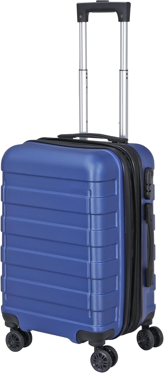 LEMY 21" Durable Hardside Carry On Luggage Scratch and Water Resistant Expandable Suitcase with 4 Double Spinner Wheels,TSA Lock for Family Vacation Travel