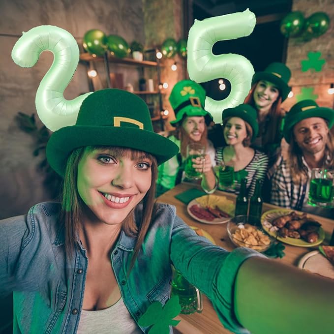 40 Inch Number 25 Balloons, Olive Green Giant Jumbo Helium Number 25 Foil Balloons for 25th 52th Birthday Party Anniversary Events Boys Girls Decorations Supplies