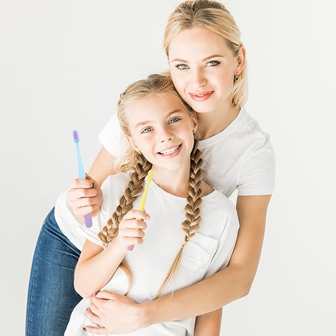 10pcs Soft Bristle Adult Toothbrushes Compact Small Brush Head Portable Manual Toothbrushes for Travel and Daily Oral Cleaning