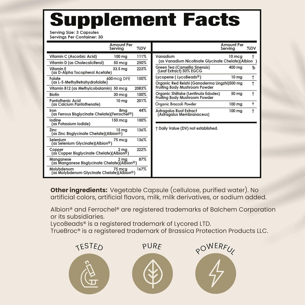 PAPCLEAR Physician Formulated | All Natural Immune Support Supplement | Advanced Powerful Immunity Booster | 21 Vitamins & Nutrients with Organic Shiitake Mushroom & Lycopene | 90 Capsules | Pack of 1