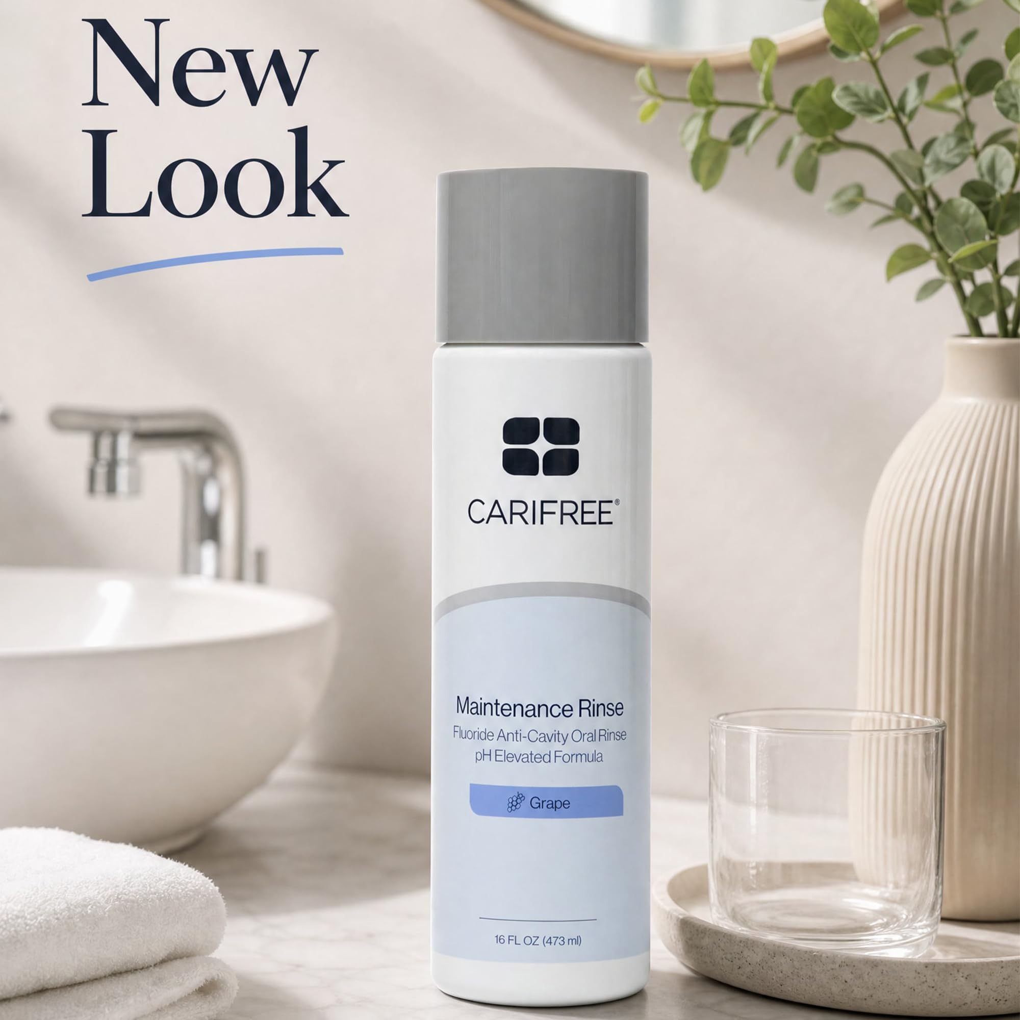 CariFree Maintenance Rinse, Grape Flavored, Anti-Cavity Fluoride Mouthwash, Dentist Recommended, Prevents Oral Decay, Freshens Breath, Alcohol-Free, Neutralizes pH (Previously CTx3)