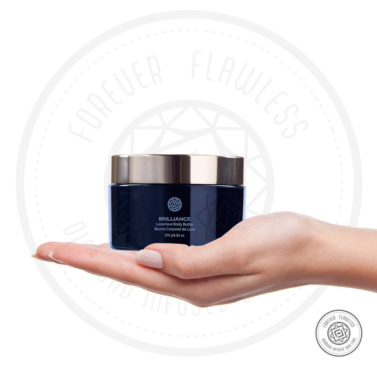 Forever Flawless BRILLIANCE - Diamond Body Butter for Silky Smooth Skin Improve Skin Smoothness and Rejuvenate with Anti Aging Care FF84, (8.82 oz)