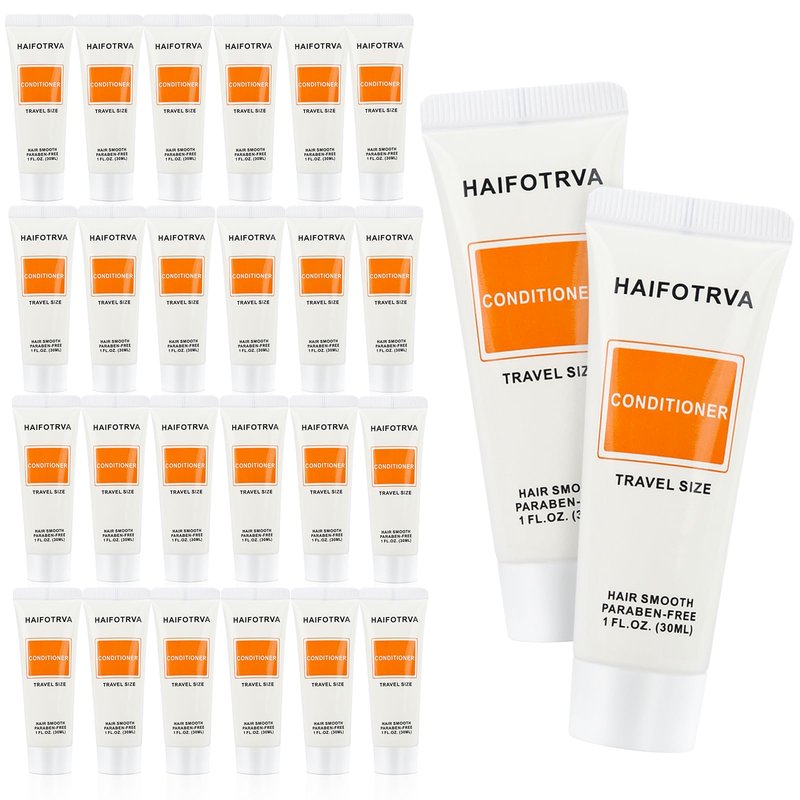 HAIFOTRVA Travel Size Conditioner Bulk Pack of 50,Individually Wrapped Small Size Hotel Hair Conditioner Gel Supplies 30ml/1 fl oz Portable Toiletries Amenities Bulk for Guests,Travel,Homeless,Charity